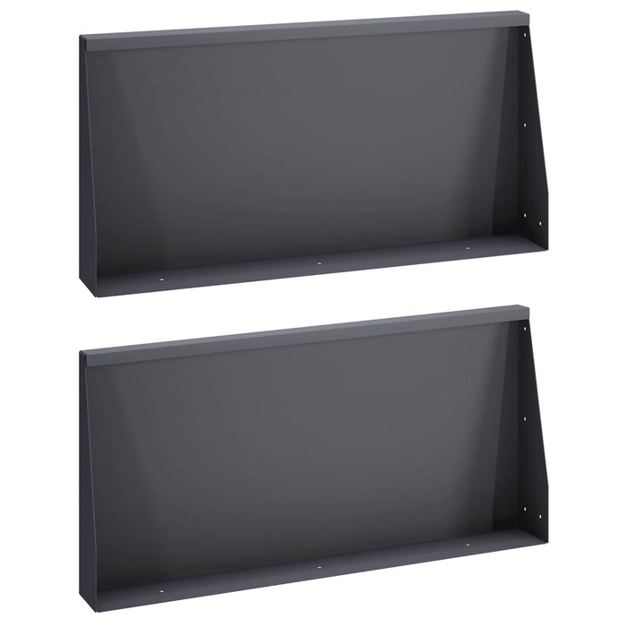 Zid de sprijin 2 buc. 80 x 12 x 30 cm Oțel Antracit WALTI
