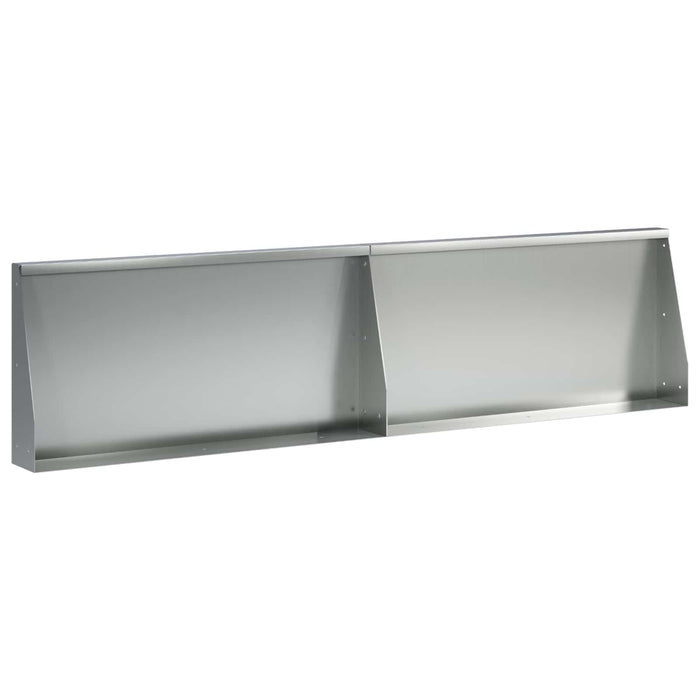 Zid de sprijin 2 buc. 80 x 12 x 30 cm Oțel Galvanizat Argintiu WALTI