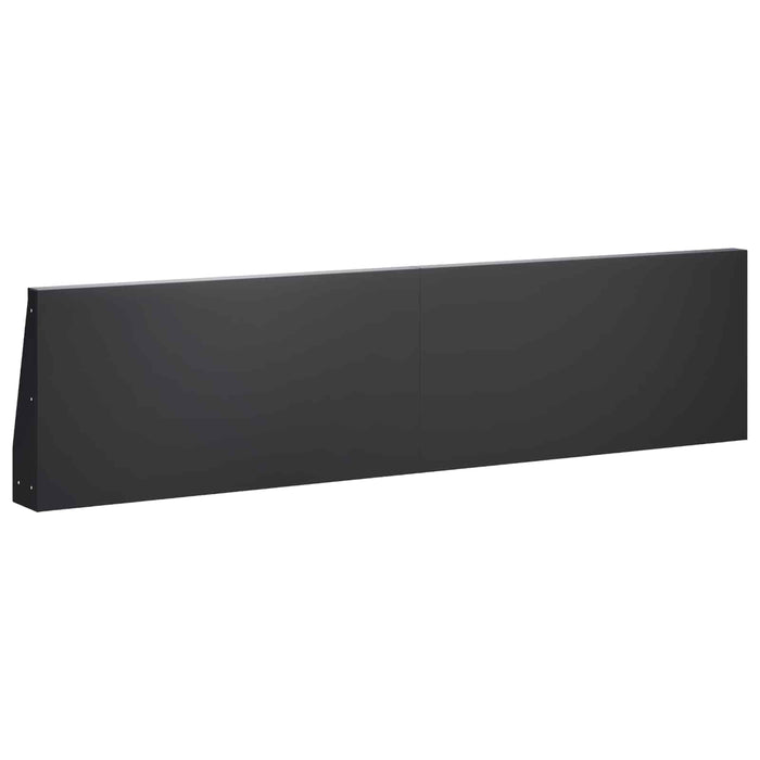 Zid de sprijin 2 buc. 80 x 12 x 40 cm Oțel Negru WALTI