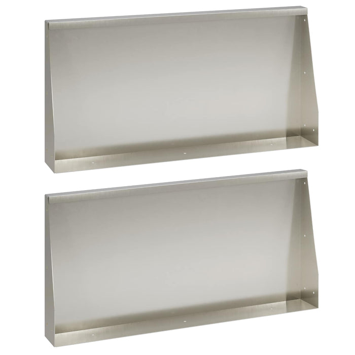 Zid de sprijin 2 buc. 80 x 12 x 40 cm Oţel inoxidabil Argintiu WALTI