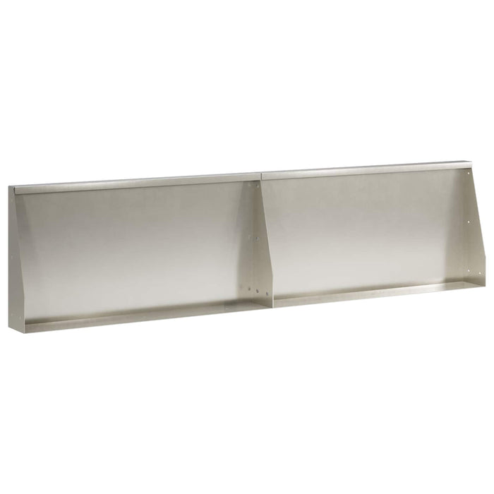 Zid de sprijin 2 buc. 80 x 12 x 50 cm Oţel inoxidabil Argintiu WALTI