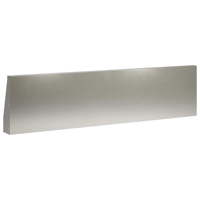 Zid de sprijin 2 buc. 80 x 12 x 50 cm Oţel inoxidabil Argintiu WALTI