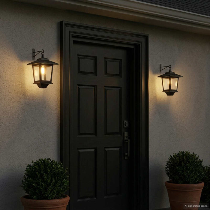Aplica de perete with LED Bulb 2 buc. Negru 19 x 14 x 25 cm WALTI