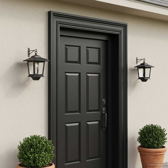 Aplica de perete with LED Bulb 2 buc. Negru 19 x 14 x 25 cm WALTI