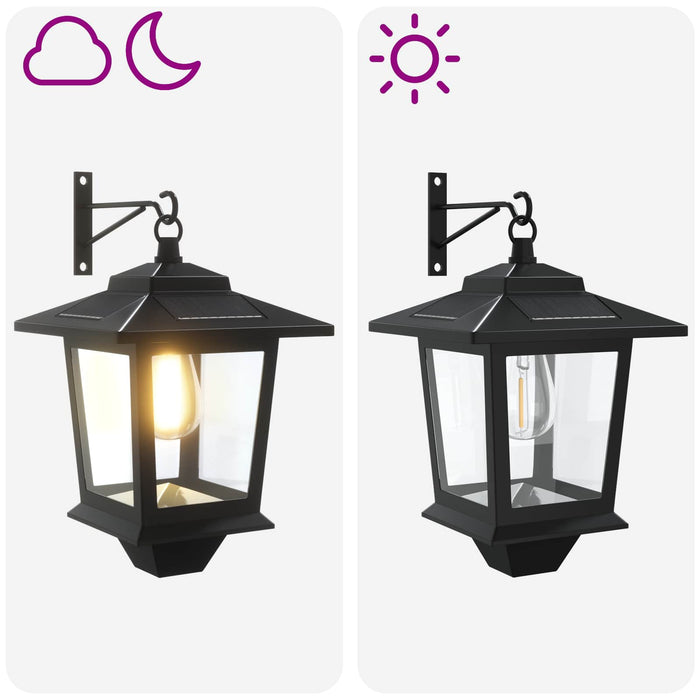 Aplica de perete with LED Bulb 2 buc. Negru 19 x 14 x 25 cm WALTI