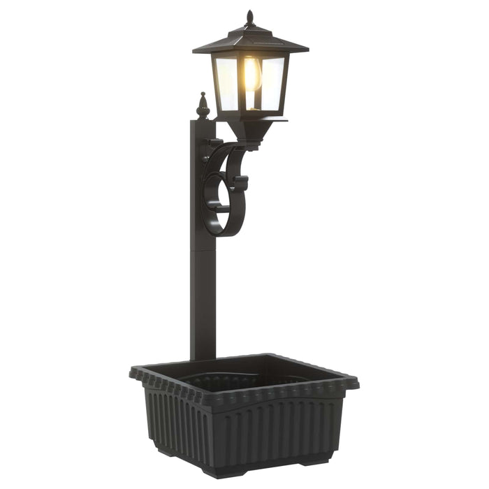 Lumină de Stâlp cu Ghiveci Negru 29 x 28 x 74 cm ABS și PP WALTI