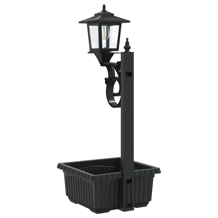 Lumină de Stâlp cu Ghiveci Negru 29 x 28 x 74 cm ABS și PP WALTI