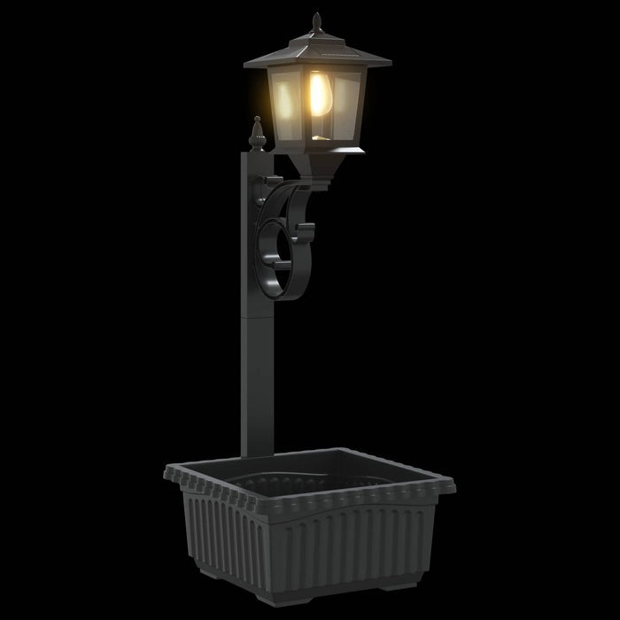 Lumină de Stâlp cu Ghiveci Negru 29 x 28 x 74 cm ABS și PP WALTI
