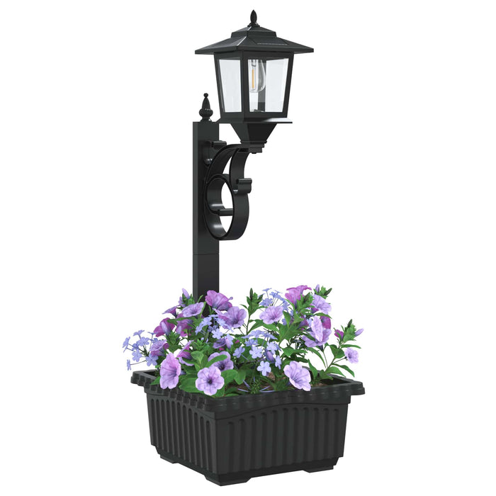 Lumină de Stâlp cu Ghiveci Negru 29 x 28 x 74 cm ABS și PP WALTI