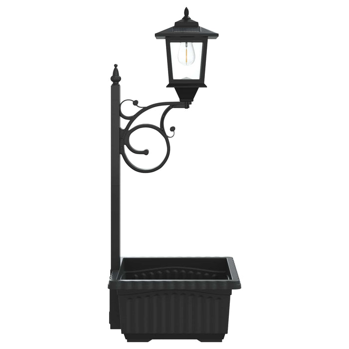 Lumină de Stâlp cu Ghiveci Negru 29 x 28 x 74 cm ABS și PP WALTI