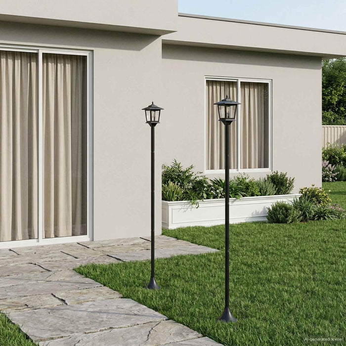 Set de Stâlpi de Lumină 2 buc. Negru 16 x 16 x 156 cm WALTI