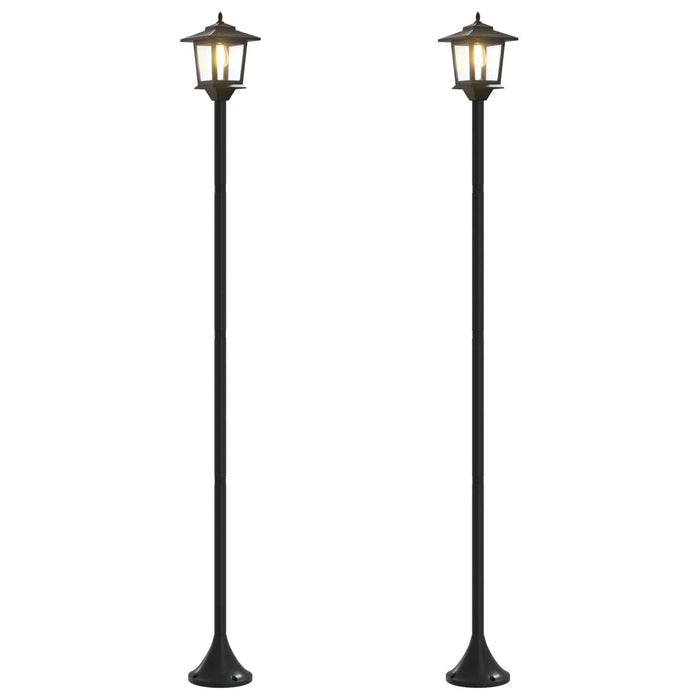 Set de Stâlpi de Lumină 2 buc. Negru 16 x 16 x 156 cm WALTI