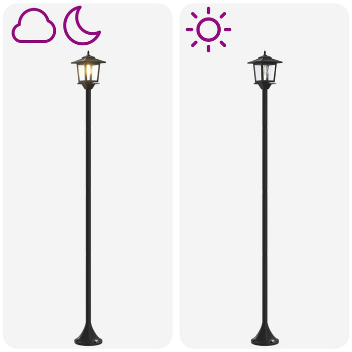Set de Stâlpi de Lumină 2 buc. Negru 16 x 16 x 156 cm WALTI
