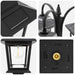 Stâlp de lampă cu 3 capete with LED Bulb Negru 16 x 16 x 187 cm - WALTI WALTI