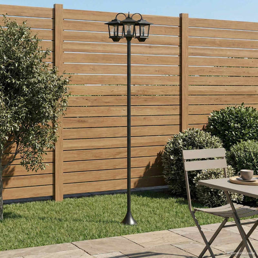 Stâlp de lampă cu 3 capete with LED Bulb Negru 16 x 16 x 187 cm - WALTI WALTI