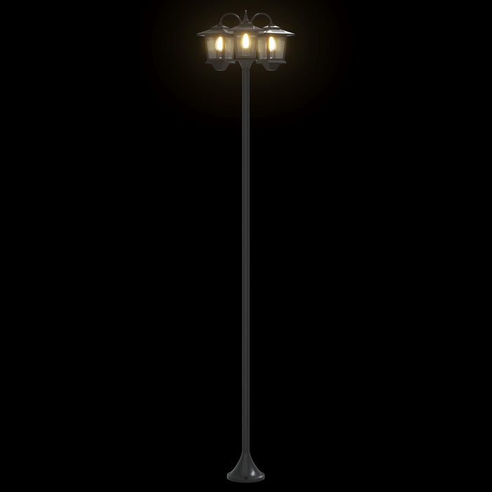 Stâlp de lampă cu 3 capete with LED Bulb Negru 16 x 16 x 187 cm - WALTI WALTI