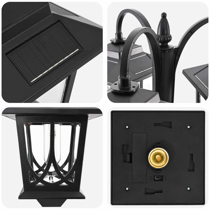 Lampă solară de exterior with LED Bulb Negru - WALTI WALTI