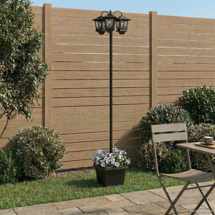 Lampă solară de exterior with LED Bulb Negru WALTI