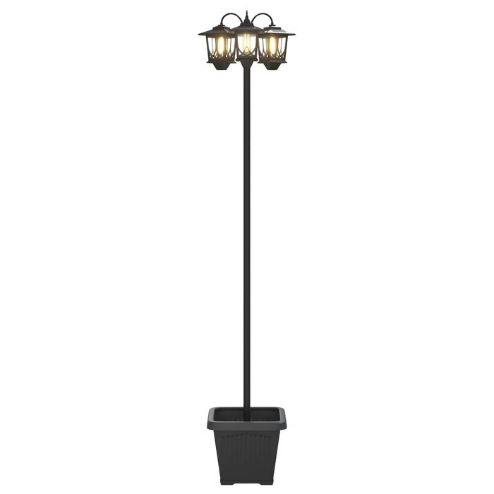 Lampă solară de exterior with LED Bulb Negru WALTI