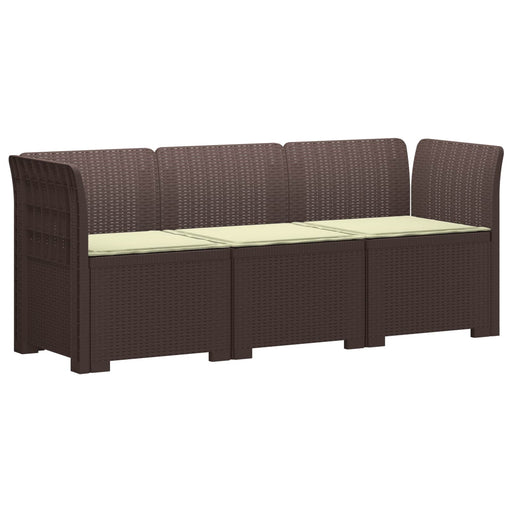 Sofa de grădină cu 3 locuri, cu perne, aspect de rattan PP Maro - WALTI WALTI