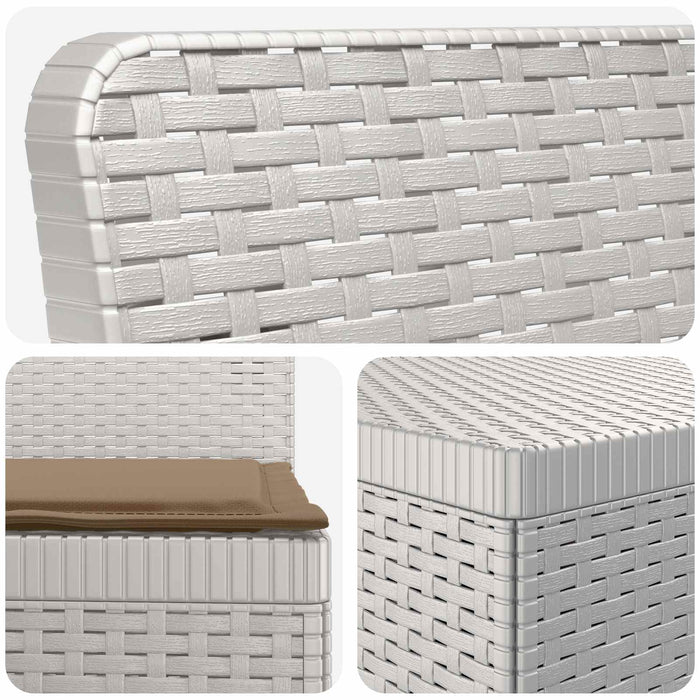 Canapea de grădină cu 4 locuri și perne, aspect de rattan PP WALTI