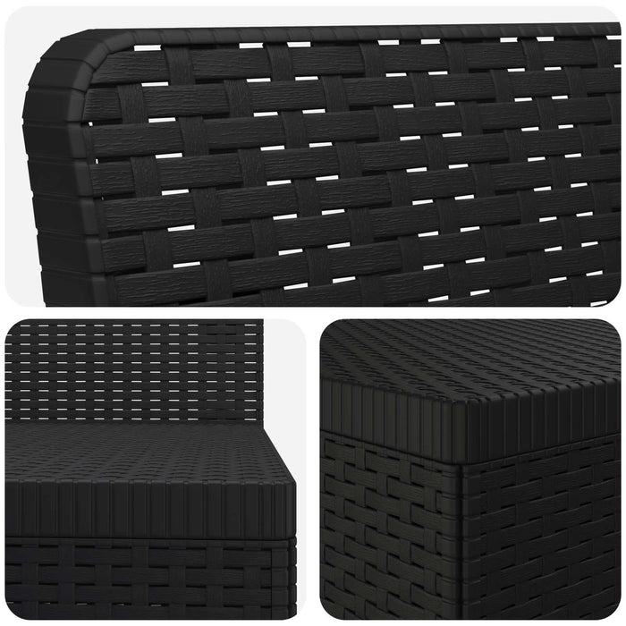 Sofa de grădină cu 5 locuri aspect rattan PP Antracit WALTI