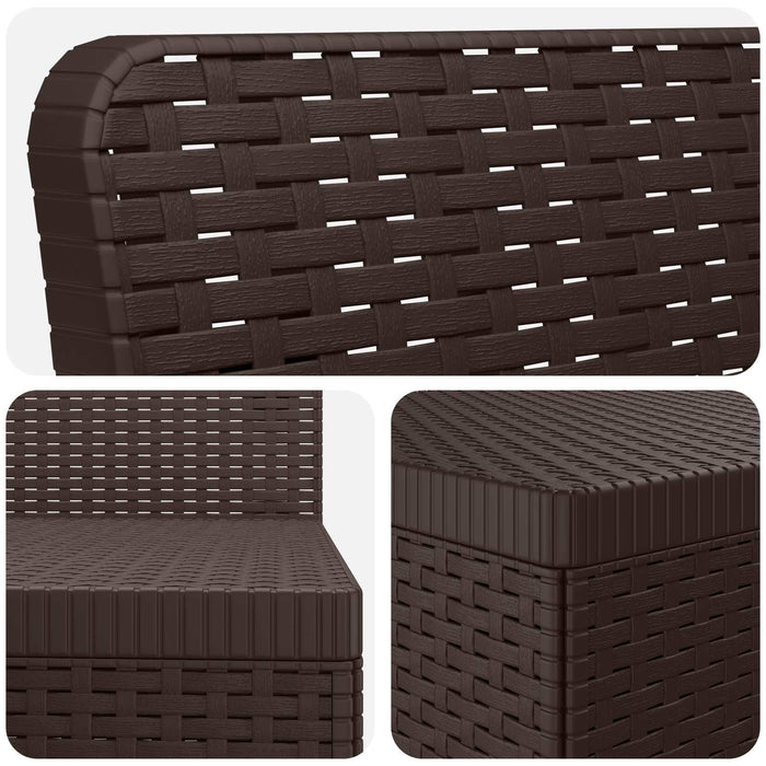 Sofa de grădină cu 5 locuri aspect rattan PP Maro WALTI