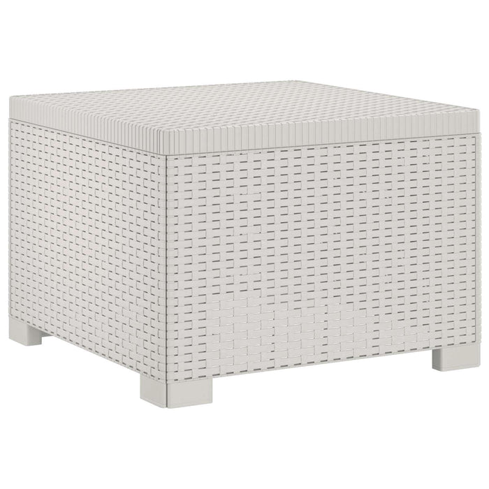 Sofa de grădină cu 5 locuri aspect rattan PP Alb WALTI