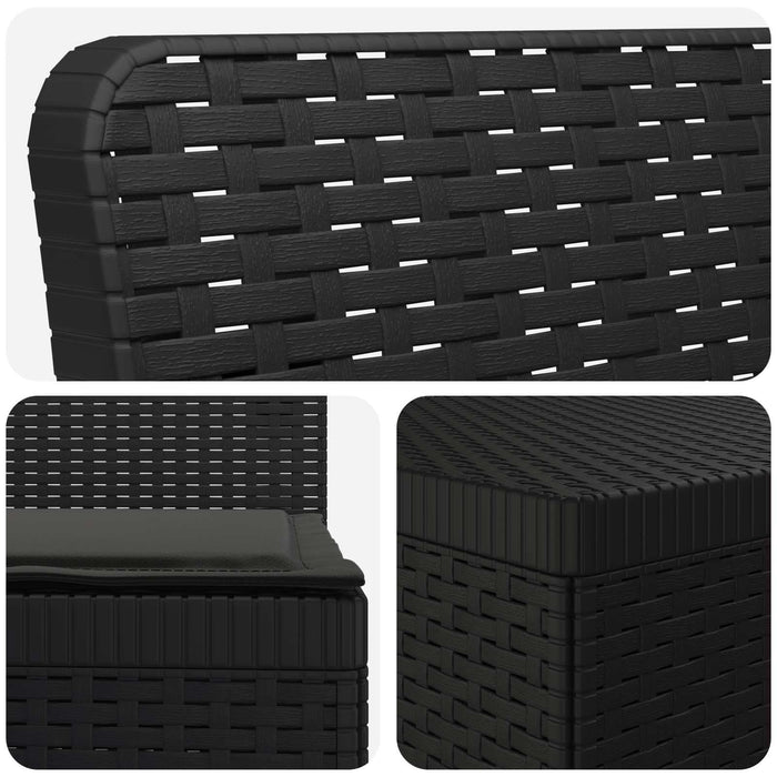 Sofa de grădină cu 5 locuri cu perne aspect rattan PP Antracit WALTI