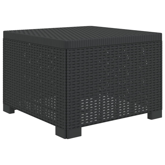Sofa de grădină cu 5 locuri cu perne aspect rattan PP Antracit WALTI