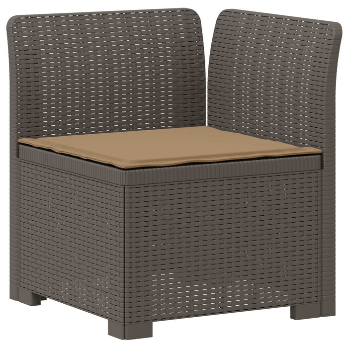 Sofa de grădină cu 5 locuri cu perne aspect rattan PP WALTI