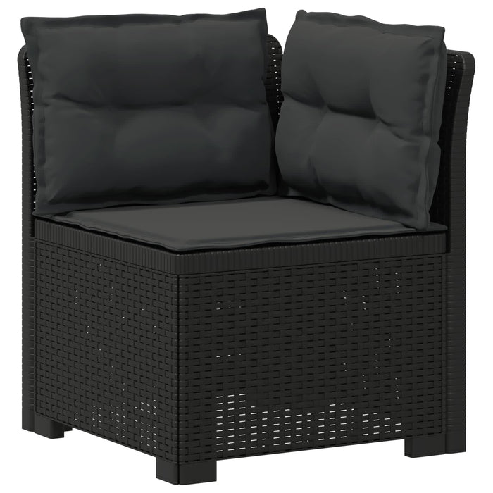 Sofa de grădină cu 5 locuri cu perne aspect rattan PP Antracit WALTI