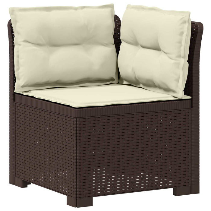Sofa de grădină cu 5 locuri cu perne aspect rattan PP Maro WALTI