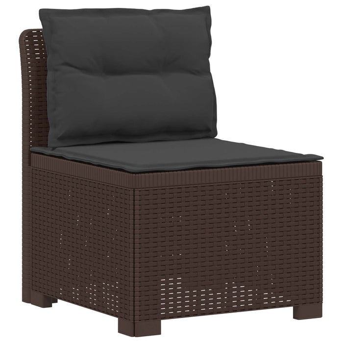 Sofa de grădină cu 5 locuri cu perne aspect rattan PP Maro WALTI