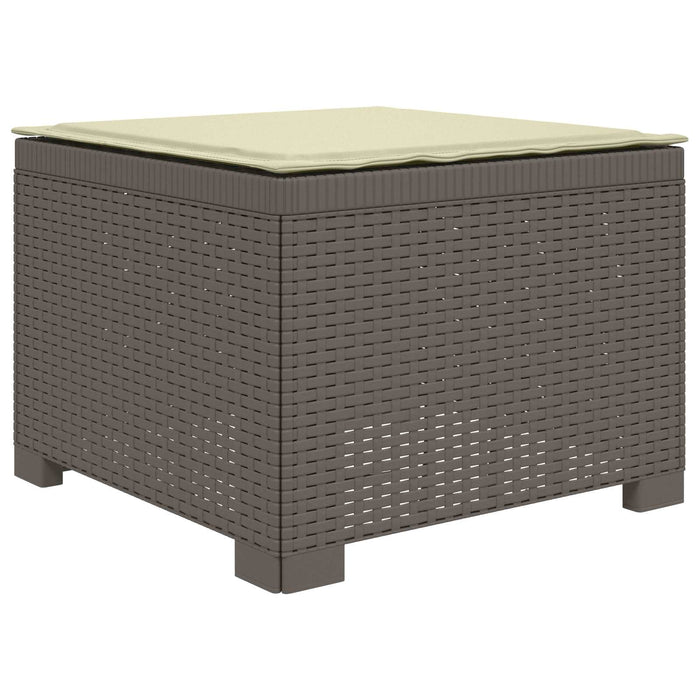 Sofa de Grădină 4-Locuri cu Perne Aspect Ratan PP Gri deschis WALTI