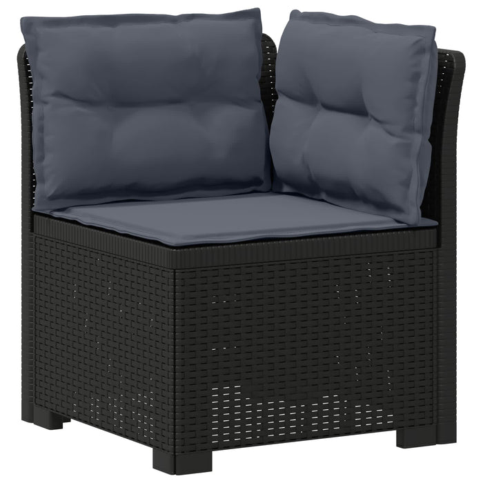 Sofa de Grădină 4-Locuri cu Perne Aspect Ratan PP Antracit WALTI
