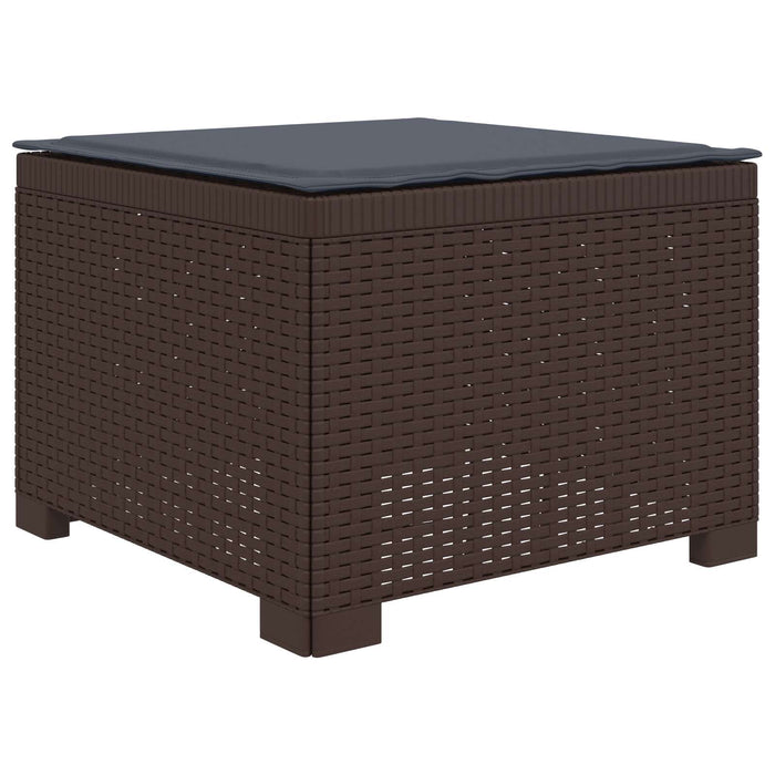 Sofa de Grădină 4-Locuri cu Perne Aspect Ratan PP Maro WALTI