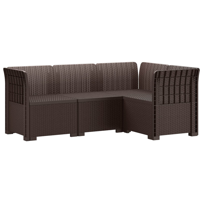 Canapea pentru Grădină cu 4 Locuri Aspect Rattan PP Maro WALTI