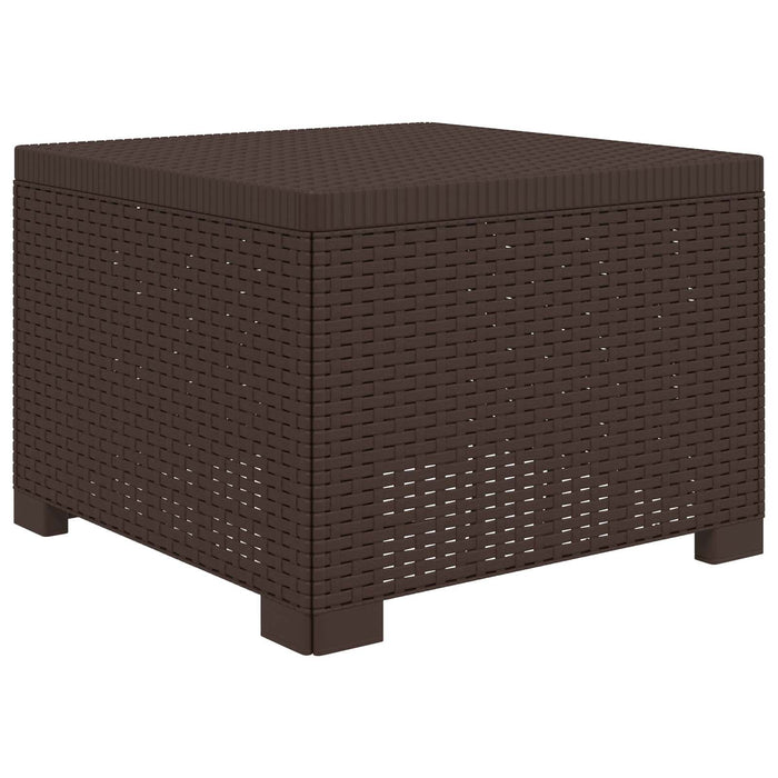 Sofa de Grădină 4-Locuri cu Perne Aspect Ratan PP Maro WALTI