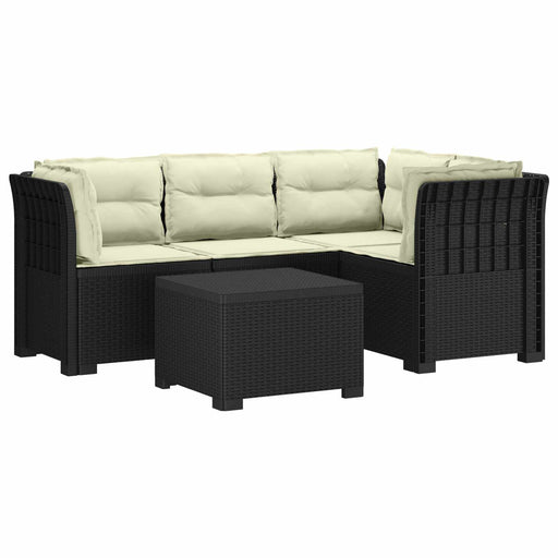 Sofa de Grădină 4-Locuri cu Perne Aspect Ratan PP Antracit - WALTI WALTI