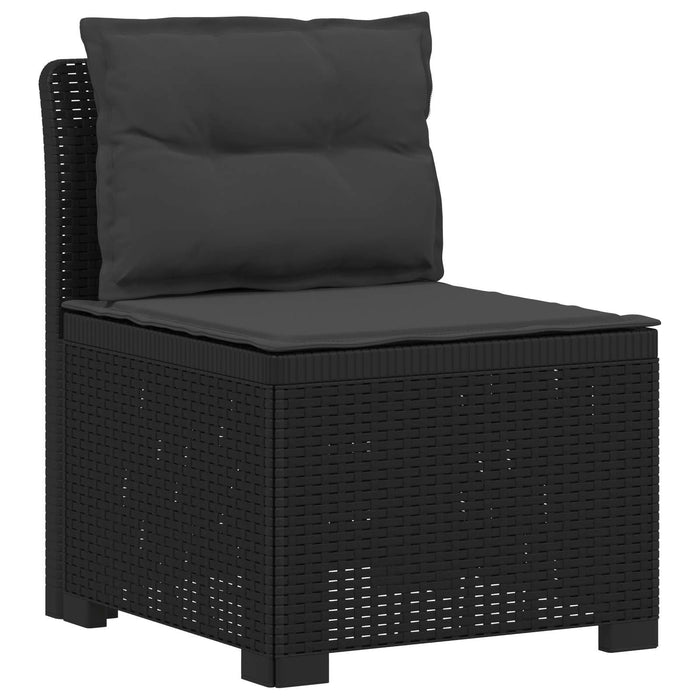 Sofa de Grădină 4-Locuri cu Perne Aspect Ratan PP Antracit WALTI