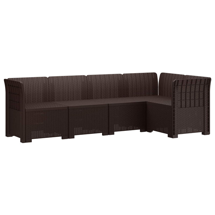 Sofa de grădină cu 5 locuri aspect rattan PP Maro WALTI