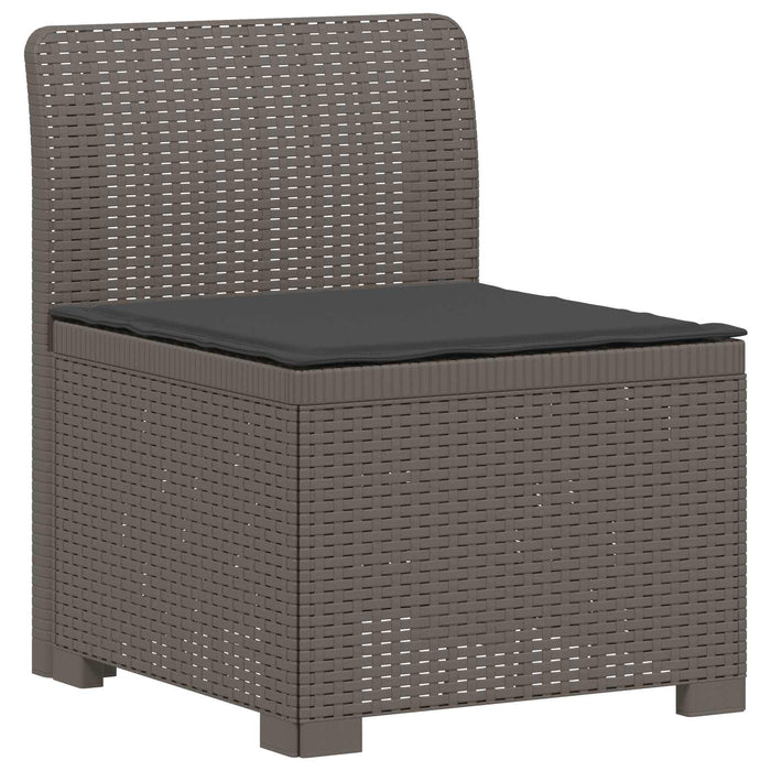 Sofa de grădină cu 5 locuri cu perne aspect rattan PP WALTI