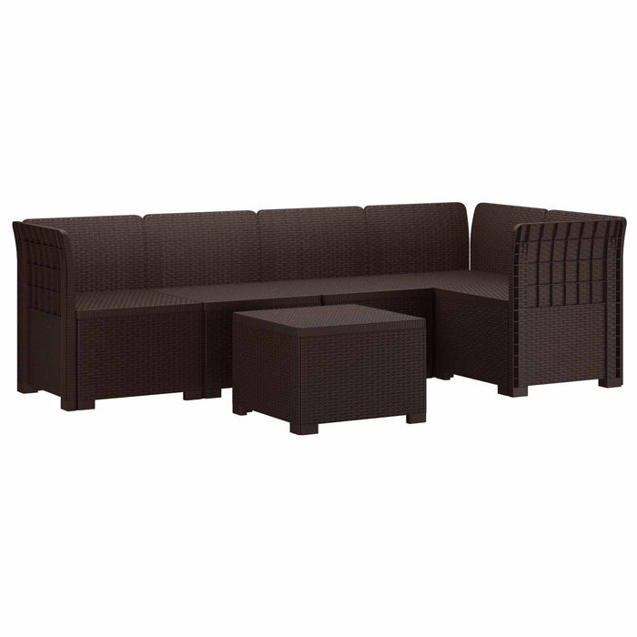 Sofa de grădină cu 5 locuri aspect rattan PP Maro WALTI