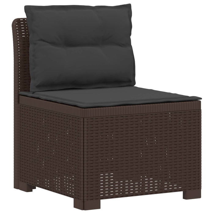 Sofa de grădină cu 5 locuri cu perne aspect rattan PP Maro WALTI