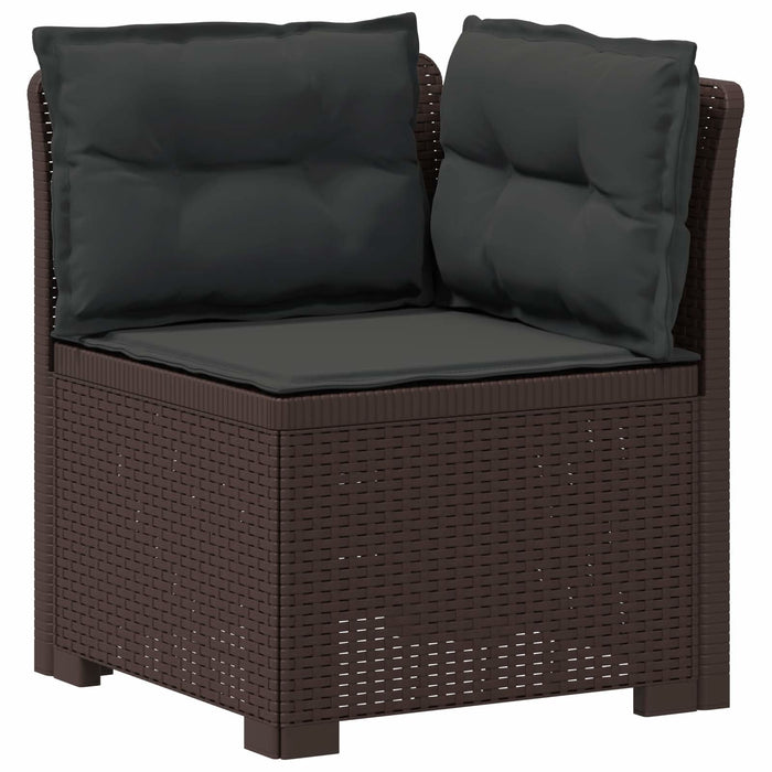 Sofa de grădină cu 5 locuri cu perne aspect rattan PP Maro WALTI