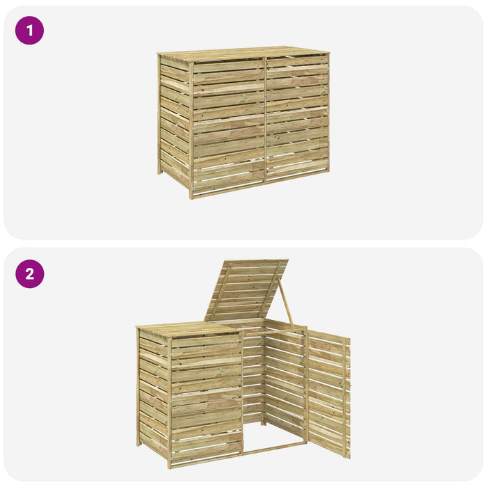 Spațiu de depozitare pentru pubele cu roți pentru 2 recipiente - WALTI WALTI