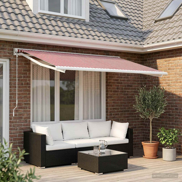 Material de înlocuire pentru copertină Roșu și Alb 300 x 250 cm - WALTI WALTI