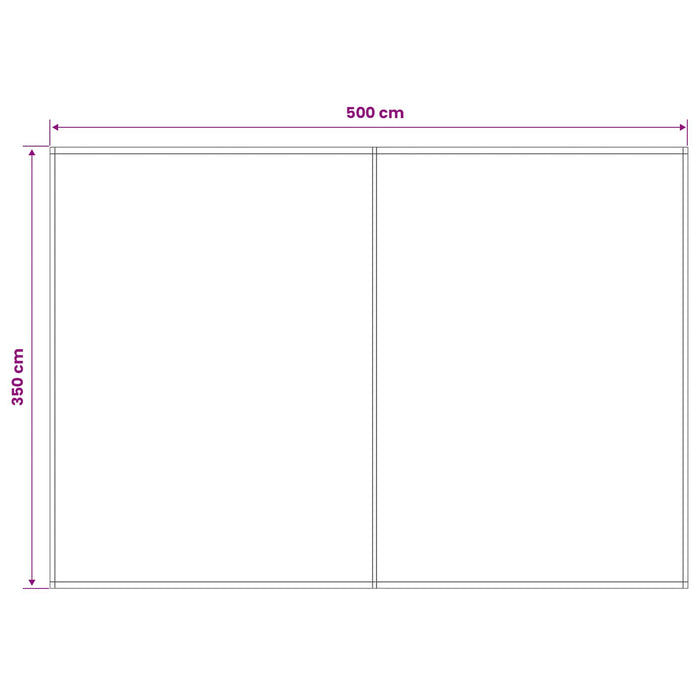 Material de înlocuire pentru copertină Roșu și Alb 500 × 350 cm WALTI