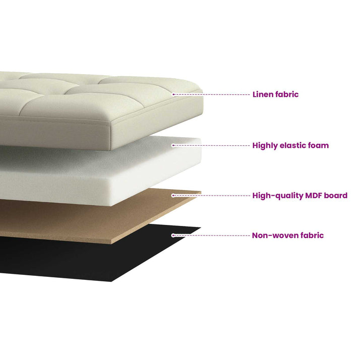 Bancă de depozitare pliabilă Alb 180 kg 80 L 77 x 38 x 38 cm In WALTI